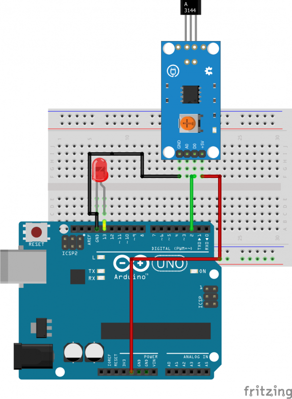 Hall Sensor Magnetic Module Field Detecting Sensor For Arduino SEN41 ...